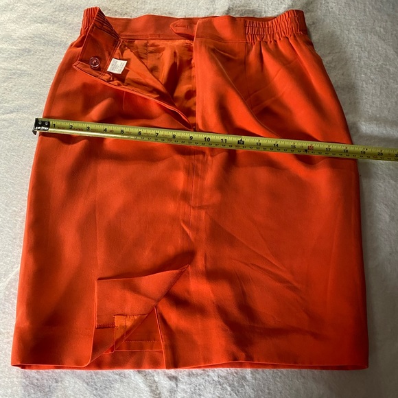 100% SILK DANA BUCHMAN MIDI SKIRT Sz10 - Picture 7 of 12